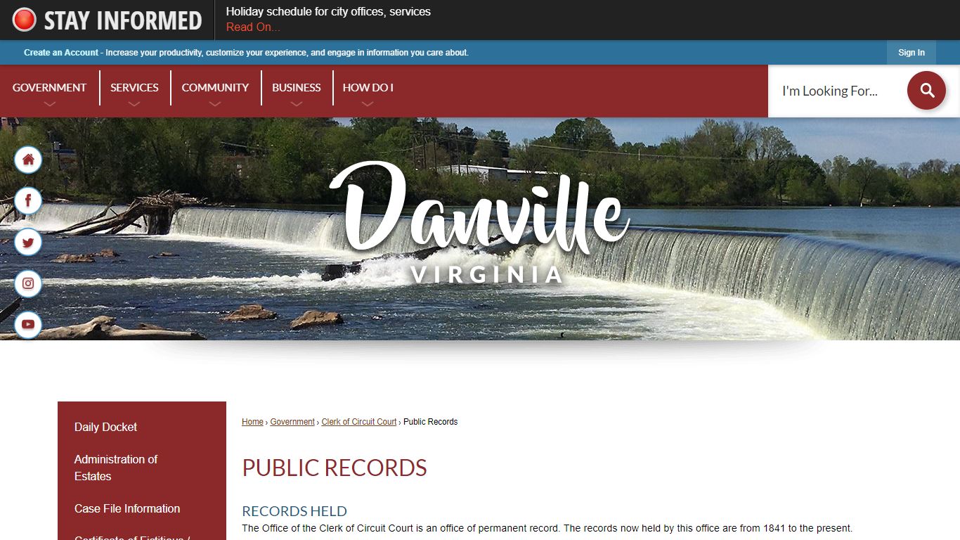 Public Records | Danville, VA - Official Website